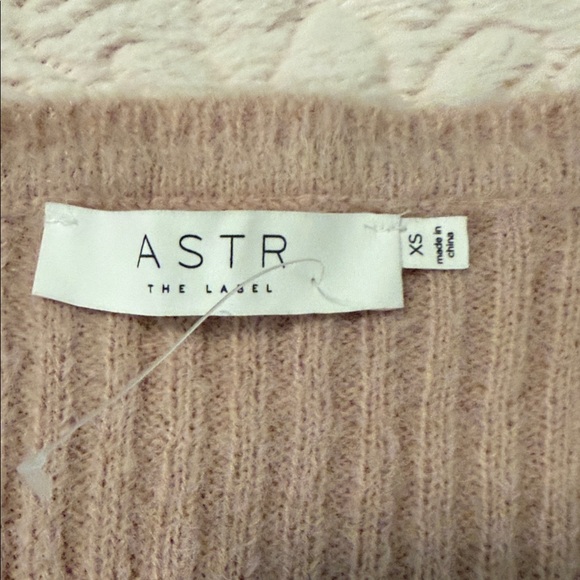 Astr Beige V-Neck Wrap Sweater - Picture 2 of 6